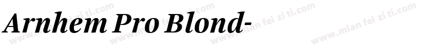 Arnhem Pro Blond字体转换